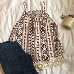 Patterned Halter Tank